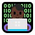 👨🏿‍💻 man technologist: dark skin tone display on Windows